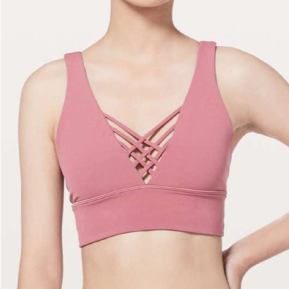 Lululemon Bind & Cross Bra - Moss Rose
